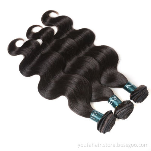 7A and 8A Virgin Indian Hair Bundles Body Wave Human Hair Extensions, 6A Virgin Indian Hair Weave Bundles With Frontal Closure